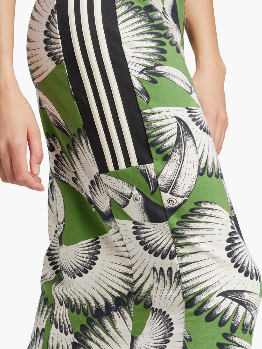 FARM Rio Green Bird-Print Racerback Midi Dress - Picture 3 of 5